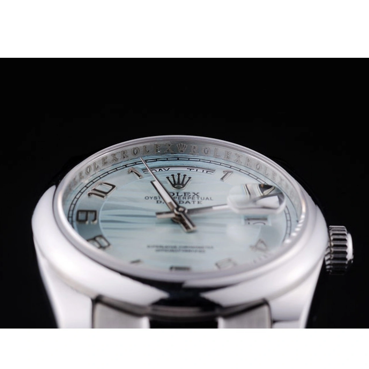 7470 DayDate Polished Silver Rolex Dial White Bezel 1016